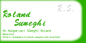 roland sumeghi business card